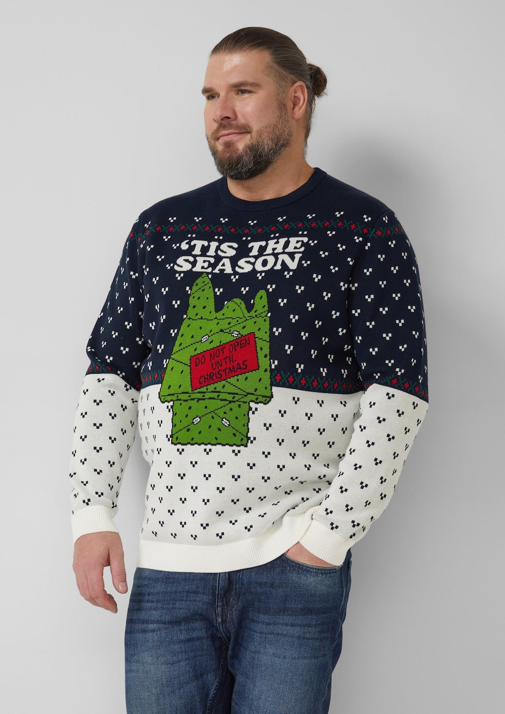 Weihnachtspullover aus reiner Baumwolle mit Peanuts®-Motiv