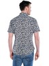Herren Kurzarm-Hemd gemustert , Marineblau