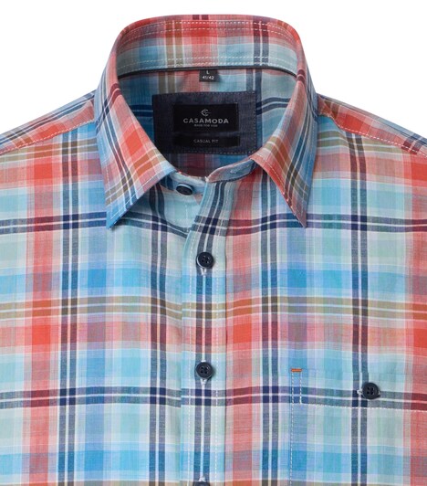 Freizeithemd Kurzarm kariert Casual Fit