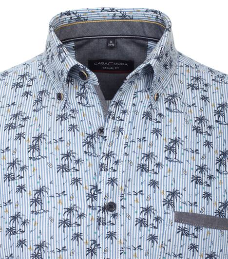 Freizeithemd Kurzarm gestreift Casual Fit