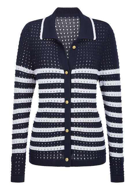 Polopullover mit Lochmuster