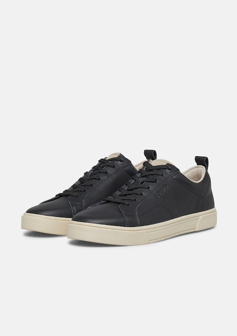 Leder-Sneaker mit Schnürung