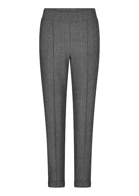 Broek CARLA met visgraatmotief