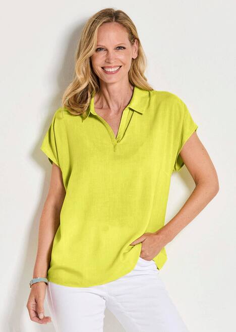 Uni Bluse mit Hemdkragen