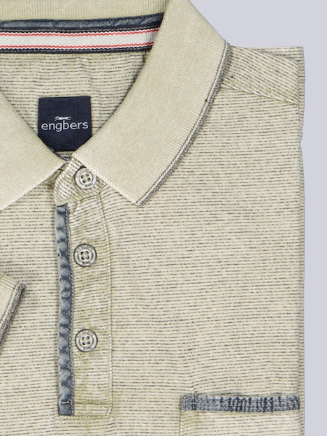 Herren Poloshirt , Braunbeige