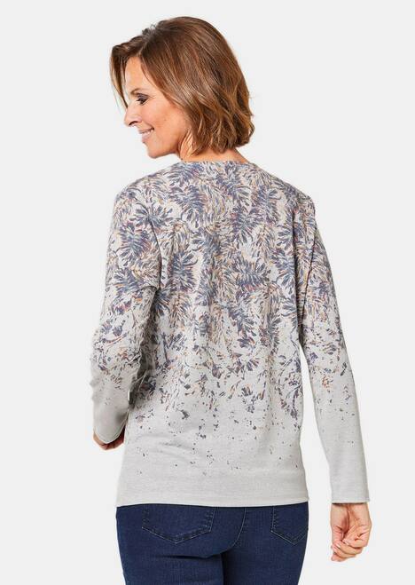 Druckshirt mit aufwendigem Ausschnitt