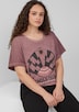 Gewaschenes T-Shirt mit Frontprint