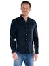 Herren Leinenhemd mit gewaschener Optik , Marineblau
