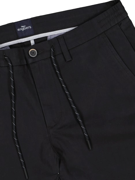 Herren Chino mit Tunnelzug , Schwarz