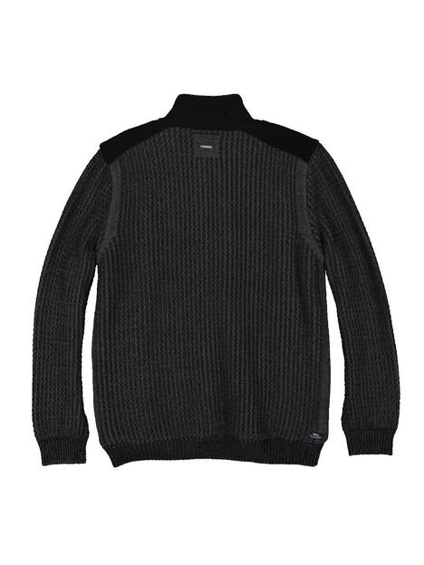 engbers Herren Strickjacke strukturiert , Anthrazit