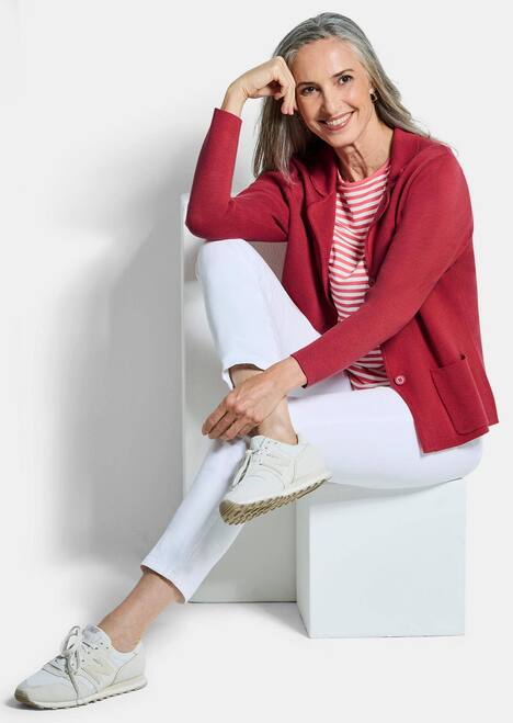 Milano-Ripp-Blazer mit Reverskragen