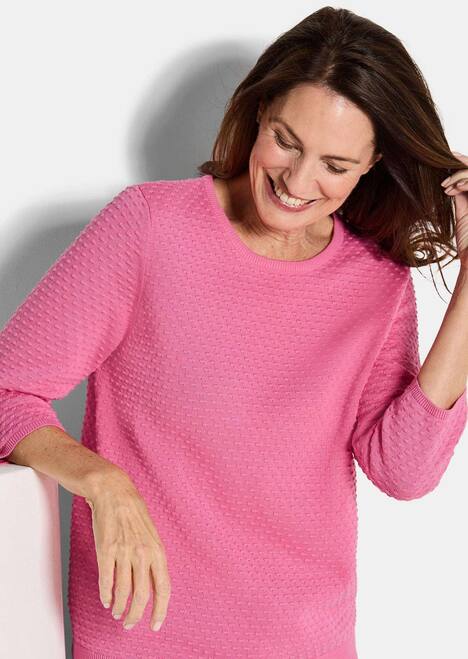 GOLDNER Trui Tricot pullover met stippenmotief