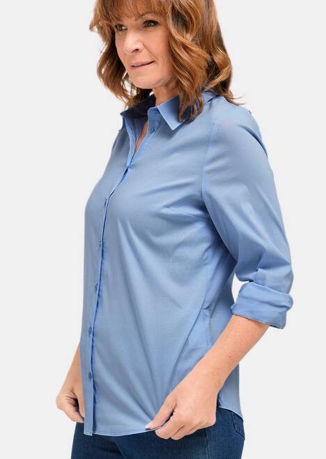 Langarmbluse mit Elasthananteil