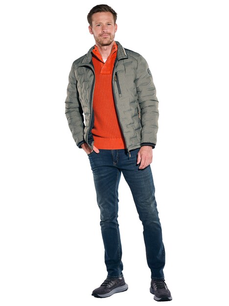 Herren Steppjacke , Khaki