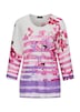Florales Viskoseshirt mit Streifen