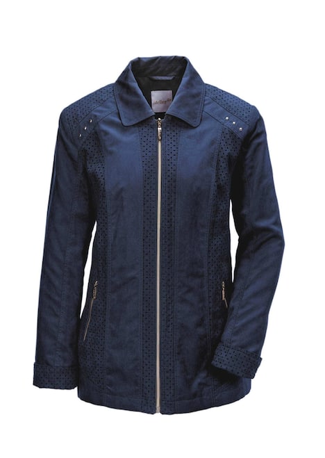 GOLDNER Blazer Blazer van imitatiesuÃ¨de met perforatie