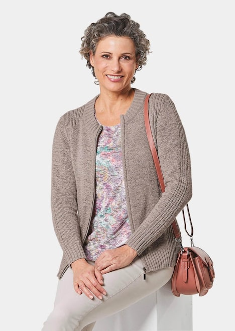 GOLDNER Tricot jasje Tricot jasje van lintjesgaren in mooie gemÃªleerde look