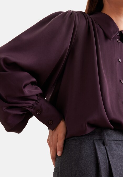 Damen Ausgestellte Bluse - Uni