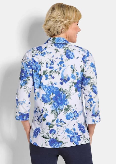 Hemdbluse mit Spitzenshirt