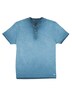 Herren Henley T-Shirt , Mittelblau