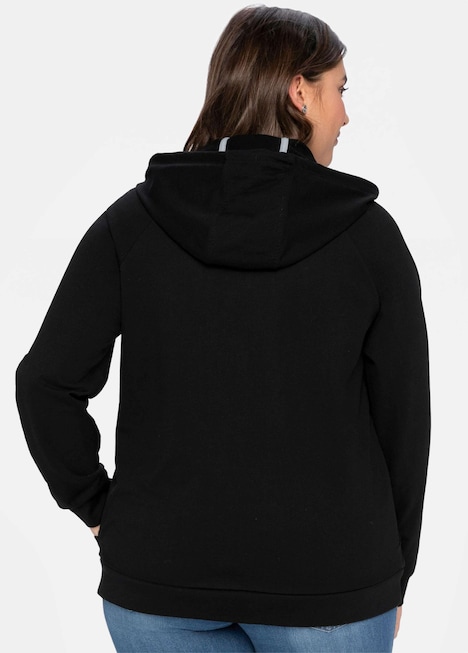 Kapuzensweatjacke Langarm Uni Mit Kapuze