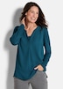 GOLDNER Blouseshirt Blouseshirt met chiffon inzet
