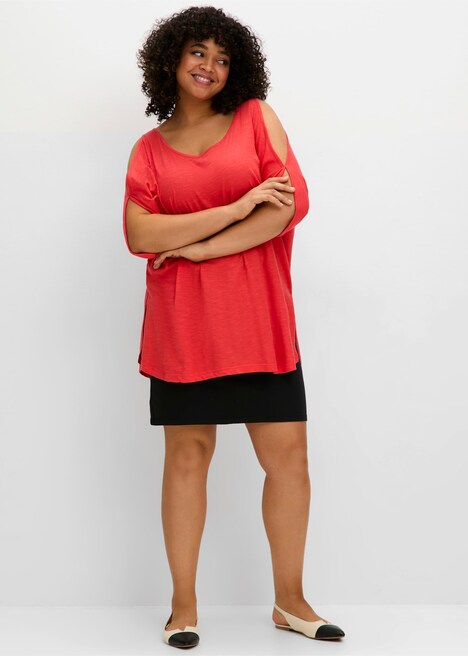 Longshirt Kurzarm Uni