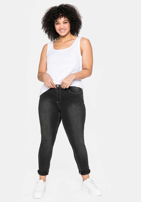 Tanktop Ärmellos Uni Ohne Kragen