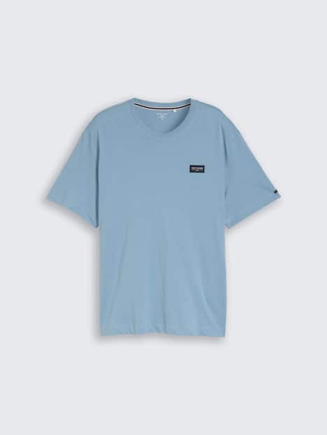 T-Shirt aus Baumwolle mit Logo-Badge