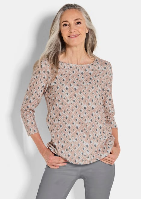 Druckshirt aus flauschigem Jersey