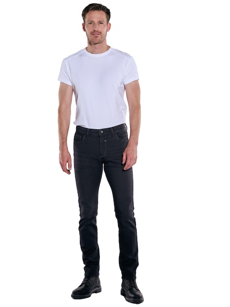 Herren Super-Stretch-Jeans slim fit , Schwarz