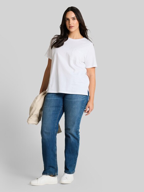 Boxy Fit T-Shirt mit Brusttasche