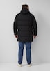 Wasserabweisende Pufferjacke mit abnehmbarer Kapuze und sportiven Details