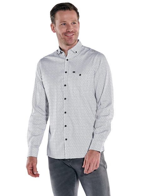Herren Hemd langarm , Saphirblau