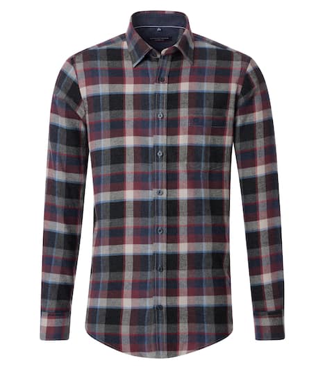 Flanellhemd kariert Casual Fit
