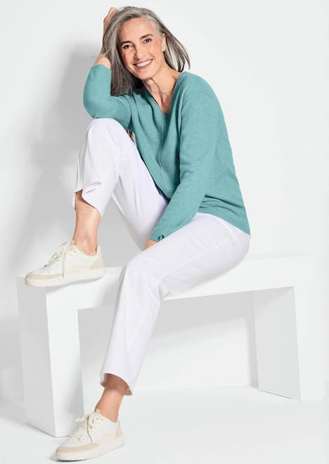 Basicpullover mit V-Ausschnitt