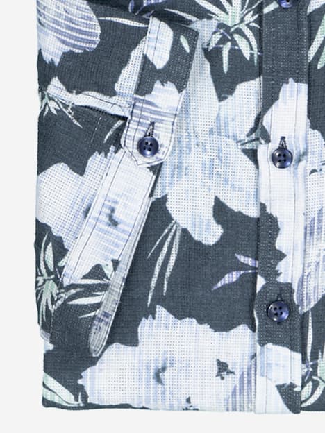 engbers Herren Kurzarm-Hemd gemustert , Marineblau