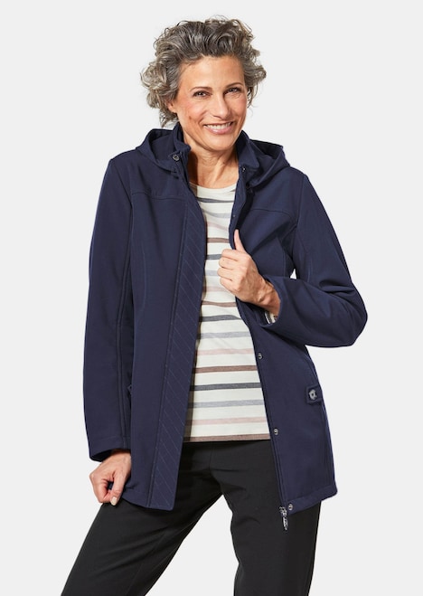 Wasserabweisende Softshelljacke mit Kapuze