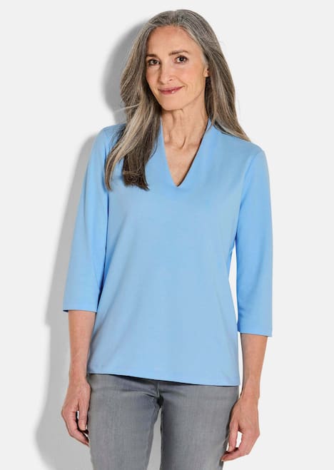 Basic-Shirt aus Interlock-Jersey