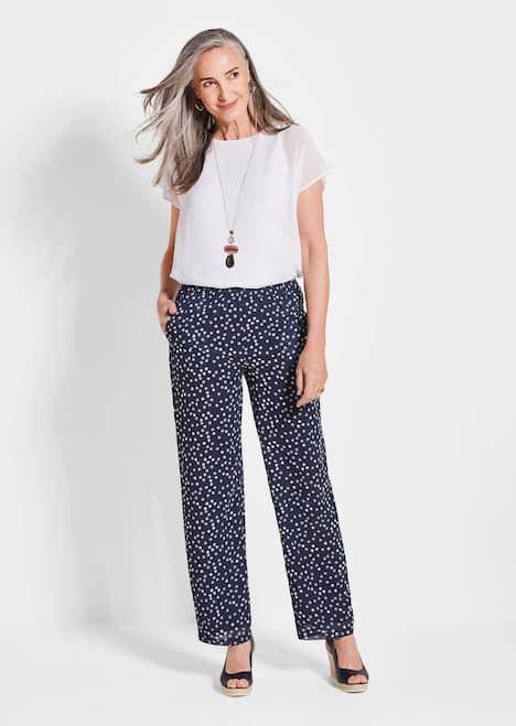 Luftige Hose VERA mit Tupfenmuster