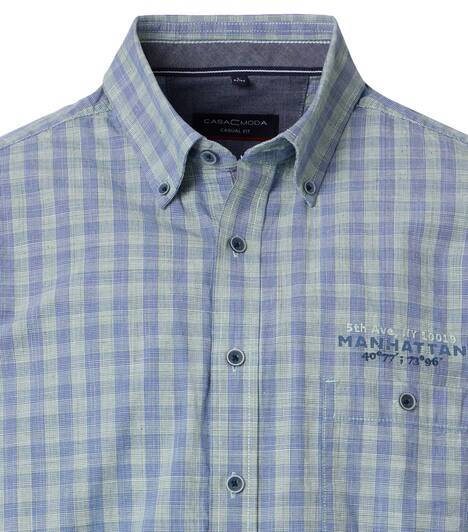 Freizeithemd Kurzarm kariert Casual Fit