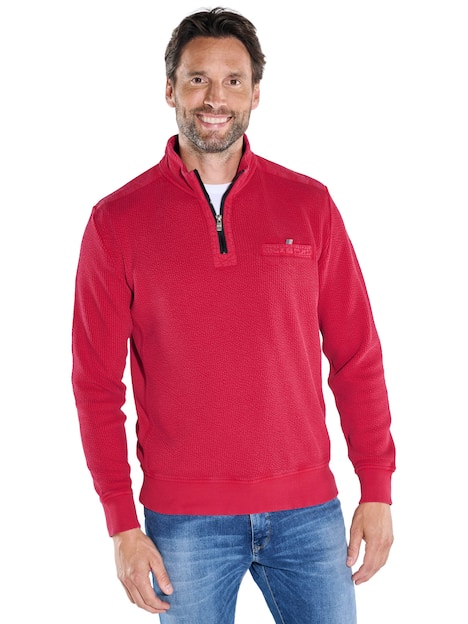 engbers Herren Sweatshirt strukturiert , Rot