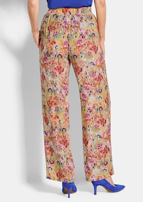 Schlupfhose mit floralem Print