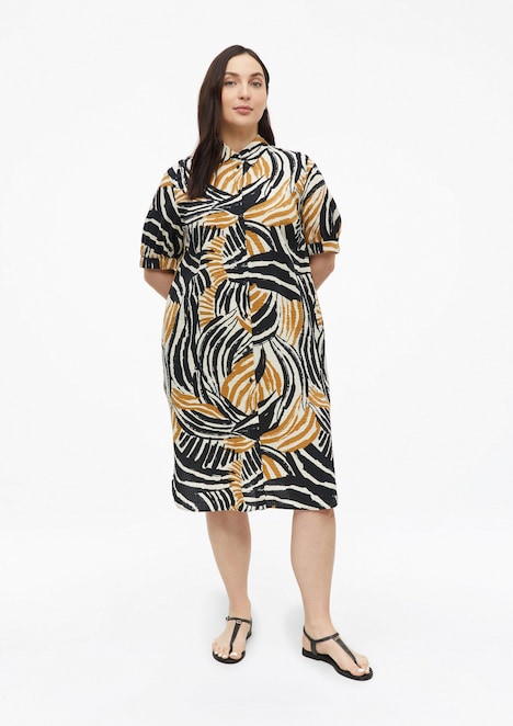 Strukturiertes Hemdblusenkleid