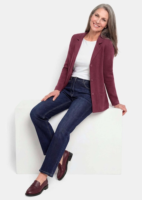 Milano-Ripp-Blazer mit Reverskragen