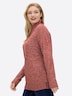 Pullover Pullover in melierter Strickqualität Langarm Meliert Stehkragen
