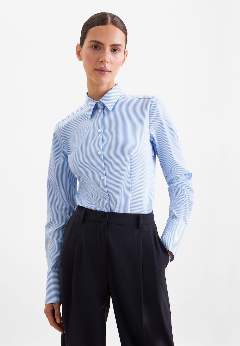 Damen Klassische Bluse - Gestreift