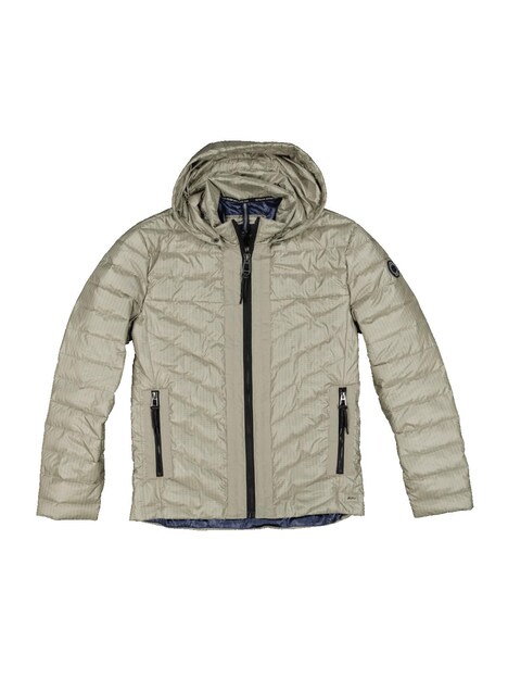 Herren Steppjacke mit abnehmbarer Kapuze , Beige