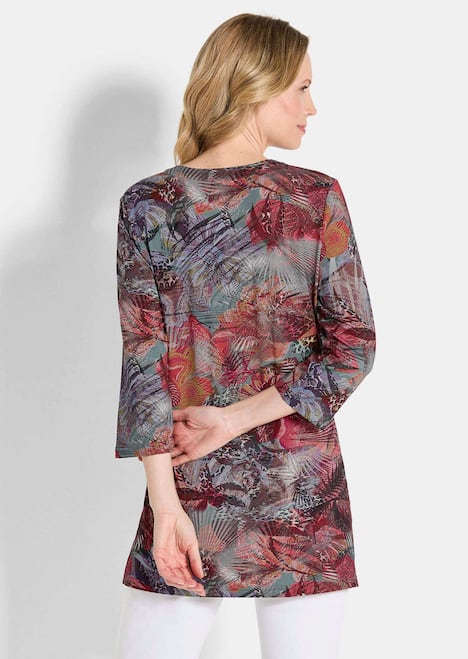 GOLDNER Gedess. tuniek Jersey tuniek met knoopsluiting