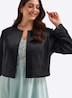 Boleroblazer Bolerojacke im Blazer-Schnitt Langarm Ohne Kragen